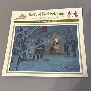 Vintage Civil War Card 1995 Atlas Military Battles Campaigns Fredericksburg 1862 - Picture 1 of 6
