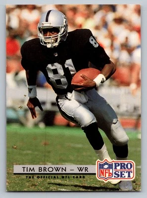 Tim Brown 1992 Pro Set #210 Los Angeles Raiders Football Card - Image 1 of 2