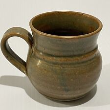 Greg Pitt Pottery South Australian Coffee Mug Brown & Grey 8.5cm high