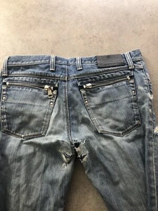 mens gucci jeans 30 To 31 Leg . 28 Leg Heavily Distressed. Ripped . Authentic - Picture 1 of 16