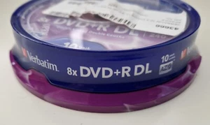 10x Verbatim DVD+R DL 8.5GB 240Mins Recordable Dual Layer DVD - Picture 1 of 2