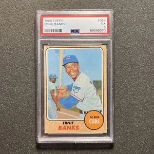 1968 Topps ERNIE BANKS #355 Chicago Cubs HOF MLB - GRADED PSA 5 - Picture 1 of 4