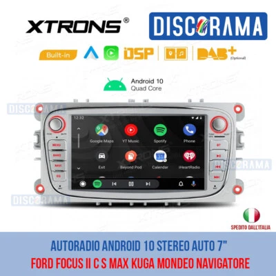 AUTORADIO ANDROID 10 STEREO AUTO 7" FORD FOCUS II C S MAX KUGA MONDEO NAVIGATORE - Immagine 1 di 4