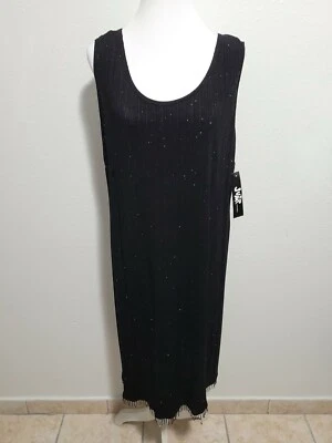 NWT JUMP APPAREL Women's Plus Dress Night Sleeveless Scoop Neck Glitter.Size 22W - Image 1 of 4