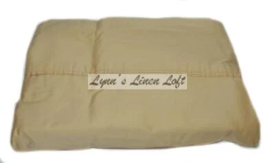 RALPH LAUREN Estate Fawn KING FLAT SHEET 370TC NEW RARE COTTON SATEEN - Image 1 of 3