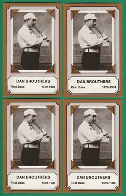 Lote Dan Brouthers (4 tarjetas) 1975 Fleer Pioneers of Baseball #6 Foto 1 de 2