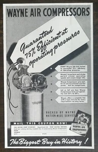 Vintage 1941 Wayne Air Compressors Original Ad 622 - Picture 1 of 1
