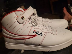 Fila Herren V13 Stiefel [weiß/marine/rote Nähte SAUBER - 1FM01159-126 EUC - Bild 1 von 6