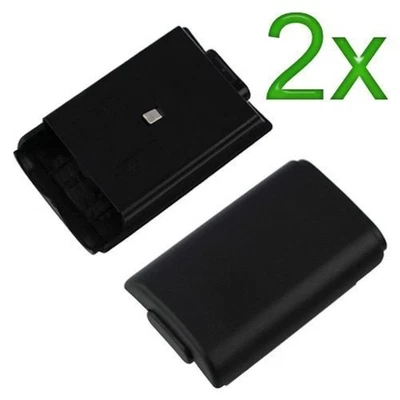 2X Cubierta Batería Negra Para Microsoft Para Xbox 360 Protectora Nueva 8Z Foto 1 de 3