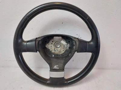 VW Polo 9N3 Lenkrad Leder Lederlenkrad 3 Speichen rote Naht - Bild 1 von 4