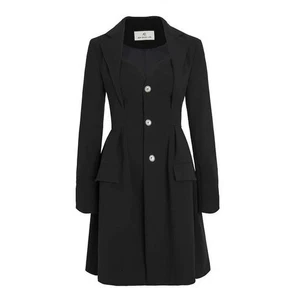 AmyEnjoyLife Schwarz Blazer Mantel Kleid M Longline Tailored Jacke Herzausschnitt - Bild 1 von 12