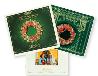 THE WHITE HOUSE HISTORICAL ASSOC. White House Historical Association 2023 Christmas Ornament in Box w/ Booklet