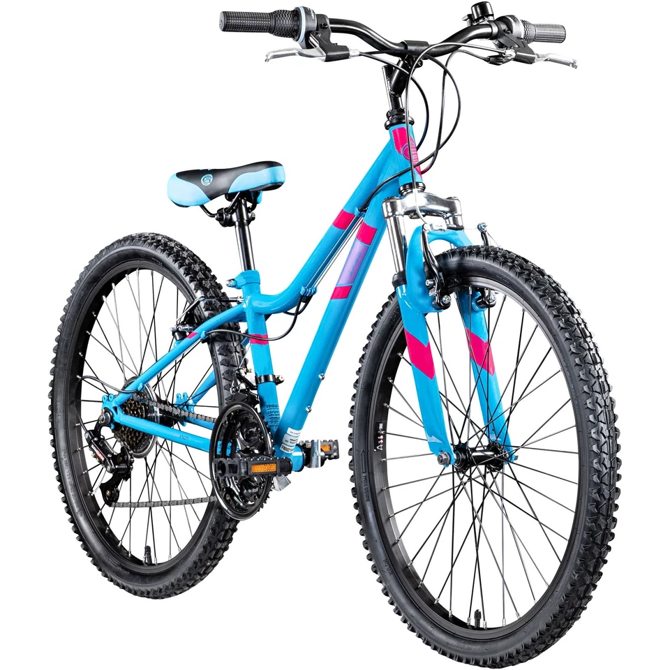 Galano GA20 Mountainbike 24 Zoll Hardtail Alu Fahrrad 21-Gang Jugend blau 30cm - Bild 1 von 4