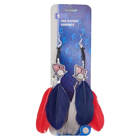 New Jersey Nets Feather Earrings Cover
