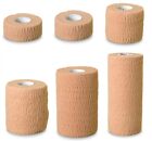 Full Case 24 Rolls 3" Cohesive Bandages Tan Brown Coflex-Type