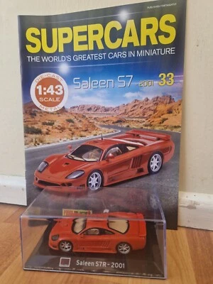 1/43 PANINI Supercars Collezione - 2001 Saleen S7R Pressofuso Auto #33 + Mag - Immagine 1 di 3