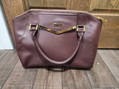 Cartera Cartera Bolso de Mano 11 X 15 Joy & Iman Grande Cuero Borgoña  Foto 1 de 4