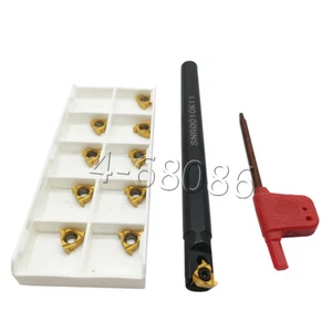 Portaherramientas de perforación de rosca de torno SNR0010K11 + Inserto de carburo de torneado CNC 11IR A60 - Imagen 1 de 9