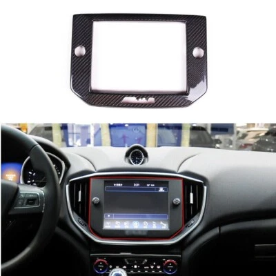 Cubierta de panel interior de fibra de carbono real apta para Maserati Ghibli 2014-2019 Foto 1 de 4