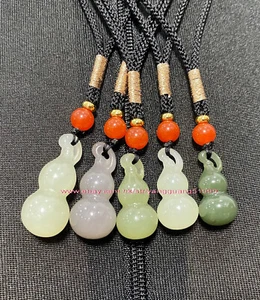 Collar Colgante Calabaza Jade Hotan 100% Natural Unisex Fortuna Jade Colgante Y085 - Imagen 1 de 65