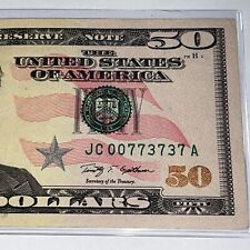 100mg 24K Gold 2009 $50 Dollar Bill Federal Reserve Banknote with