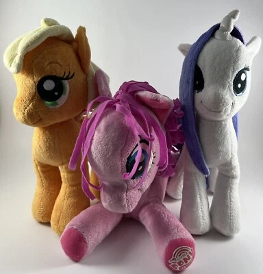 Lote de 3 peluches raros de Applejack y Pinkie Pie 2003 y 2015 My Little Pony Foto 1 de 4