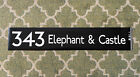 London Side Number Bus Destination Blind 2014 “343 ELEPHANT & CASTLE”