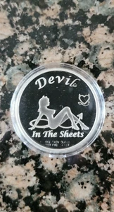 Sexy Woman .999 Silver Round 1 troy oz Angel In The Streets Devil in the Sheets - Picture 1 of 7