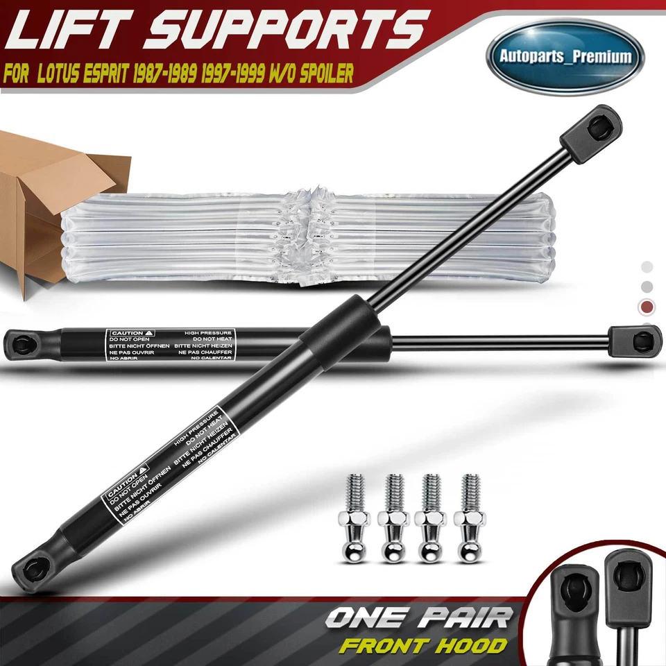 2x Soportes de elevación del capó delantero Amortiguadores Puntales para Lotus Esprit 87-99 Cupé 2 puertas Foto 1 de 4