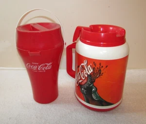 Vintage COCA-COLA Jumbo 64Oz. Insulated Mug Whirley MM64 2001/Godfathers Pitcher - Picture 1 of 15