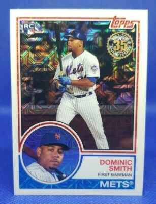 2018 Topps Silver Pack 1983 Design Chrome Dominic Smith #36 Rookie NEW YORK METS - Image 1 of 2