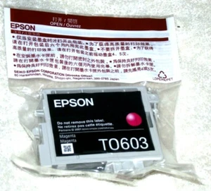 Versiegelte Epson 60 Tintenpatrone Magenta Rot T0603 OEM - Bild 1 von 1