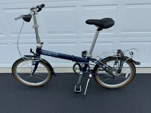 DAHON Speed D7 Folding Bike 7 Speed 20" Wheel BalticBlue Rear Rack Luggage Strap - Picture 1 of 14