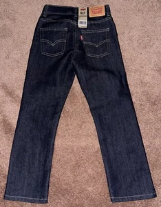 BOYS LEVIS STRAUS 511 SLIM DARK BLUE DENIM 7 REGULAR JEANS PANTS - Picture 1 of 4