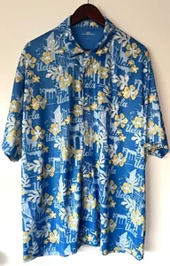 VANSPORT UCLA HAWAIIAN BUTTON DOWN POLYESTER SHORT SLEEVE MENS SHIRT SZ 2XL - Picture 1 of 6