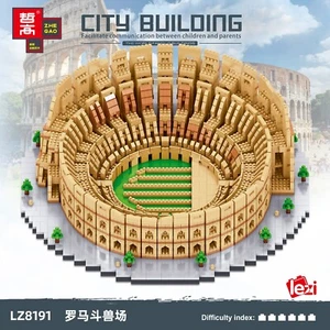 World Architecture Mini Blocks Roman Colosseum Model Diamond Building Bricks Toy - Picture 1 of 4
