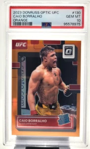 Panini Optic UFC Caio Borralho RC 2023 novato naranja neón Prizm/49 PSA 10 POP 1 - Imagen 1 de 2