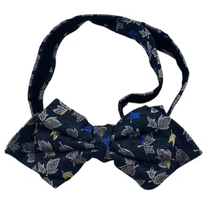 VINTAGE Floral Leaf Bow Tie Adjustable Formal Evening Dinner Tuxedo Tux Mod - Picture 1 of 3