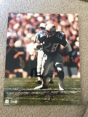 Foto firmada por Curtis Martin New England Patriots fútbol americano corte 8x10 cantidad NFL Foto 1 de 2