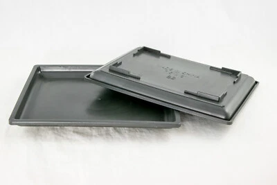 2 Rectangular Black Plastic Humidity/Drip Tray for Bonsai Pot 7.5"x 5.75"x 0.75" - Image 1 of 4