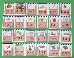 32 CVC Word Families Booklets - Learning To Read Phonics - Picture 1 of 12