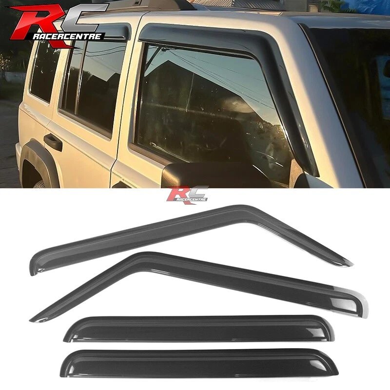 Fits 06-10 Jeep Commander Acrylic Window Visors Vent Wind Deflector Rain Guard Foto 1 de 4