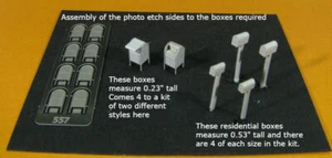 N Scale Mailboxes Kit for Model Railroad Hobby by Showcase Miniatures (557) - Picture 1 of 1