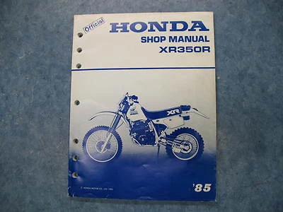 HONDA 1985 XR350 R MANUAL DE SERVICIO DEL PROPIETARIO TALLER DE REPARACIÓN MANTENIMIENTO XR350R XR 350 R Foto 1 de 4
