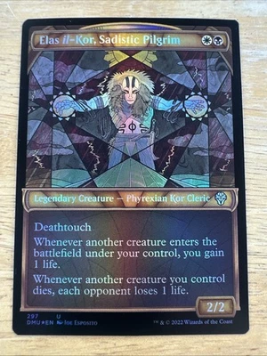 Elas il Kor Sadistic Pilgrim Showcase FOIL , Dominaria U , NM, MTG,FREE SHIPPING - Image 1 of 2