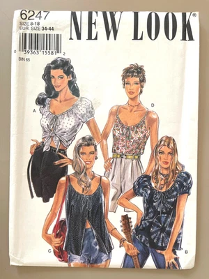 1990's New Look Misses' Blouse Pattern 6247 Size  8-18 UNCUT - Image 1 of 2
