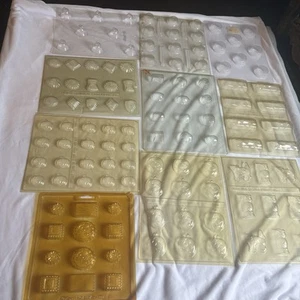 VTG Chocolate Candy Molds - Lot Of 10 Pumpkin, Vat, Owl And Other Shapes - Picture 1 of 11