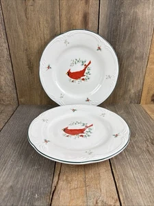 Pfaltzgraff Winterberry Plate 9.25” Red Cardinal Holly Berries - Picture 1 of 9