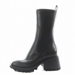 Chloe 22Aw Regenstiefel Schuhe Absatz Gummi schwarz CHC22A239Z200136W /AN10 Damen - Bild 1 von 9