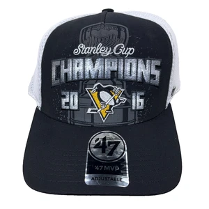 Cappello Pittsburgh Penguins Berretto Strap Back 2016 Stanley Cup Champs Regolabile 47 MVP - Foto 1 di 9